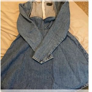 ASOS heart neckline denim dress